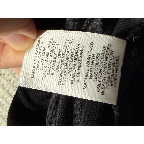 Daisy Fuentes Cropped Dress Pants Stretch Wide Leg Women's Size 4 Onyx Black - Picture 9 of 10